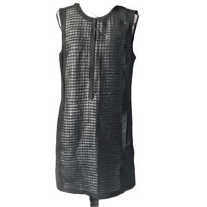 Worthington Scalloped Faux Leather Shift Dress